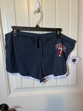 Genuine Merchandise Navy Athletic Shorts with White Trim and Team Logo